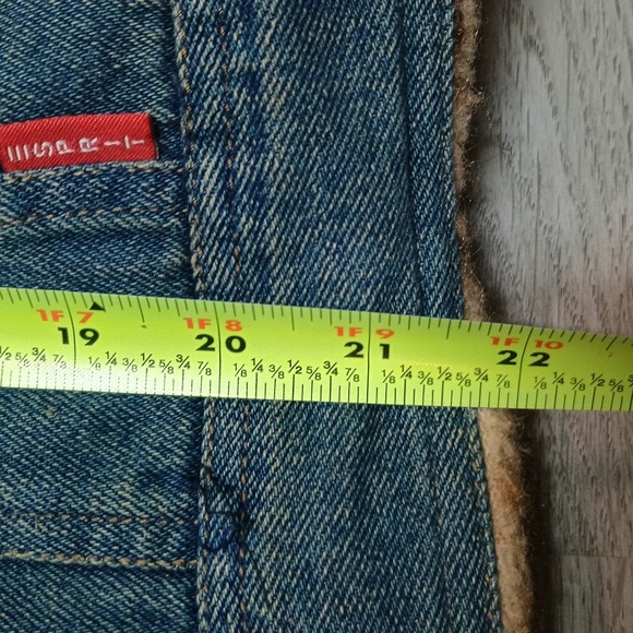 Vintage Y2K Reversible Esprit Fur Lined Denim Jean Vest Women's Size Small - Picture 5 of 7